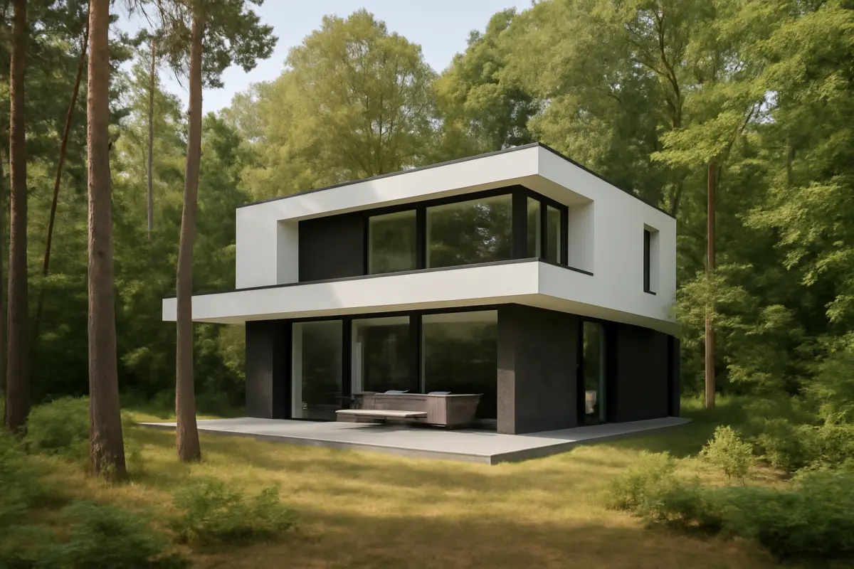 Projectoverzicht: een hedendaagse woonvilla in bosrijke omgeving